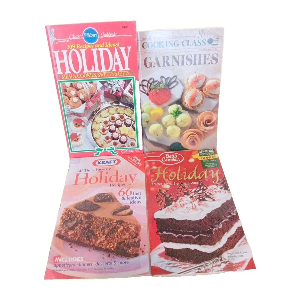 Lot of 4‎ Cookbook Magazines Pillsbury Betty Crocker Kraft /Garnishes